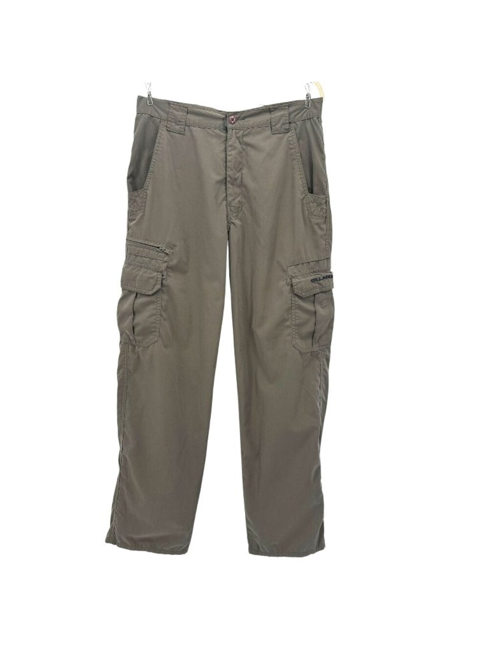 Vintage Billabong Mens 32 Cargo Pants Wide Leg Gray Retro Pockets